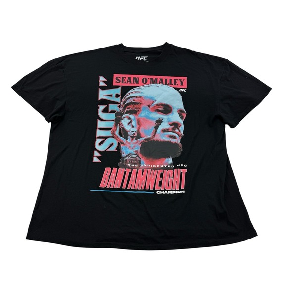 UFC Suga Sean O'Malley Champion T-Shirt Men's 2XL Black Graphic Cotton Blend - Picture 2 of 6